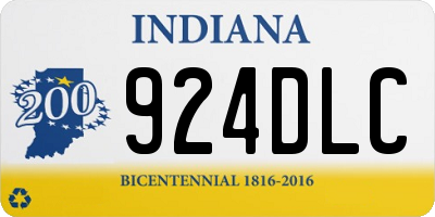 IN license plate 924DLC