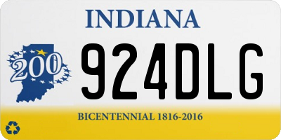 IN license plate 924DLG