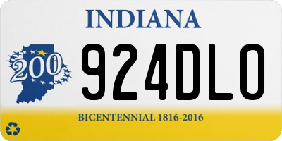IN license plate 924DLO