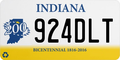 IN license plate 924DLT