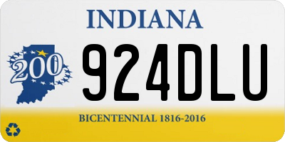IN license plate 924DLU