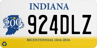 IN license plate 924DLZ