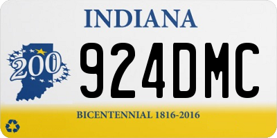 IN license plate 924DMC