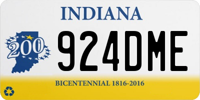 IN license plate 924DME