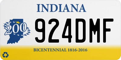 IN license plate 924DMF