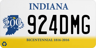IN license plate 924DMG