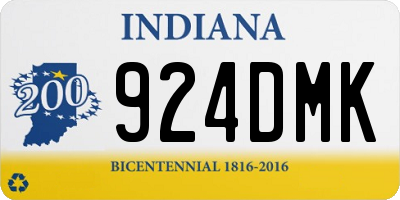 IN license plate 924DMK