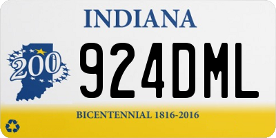 IN license plate 924DML