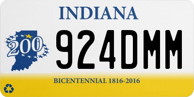 IN license plate 924DMM