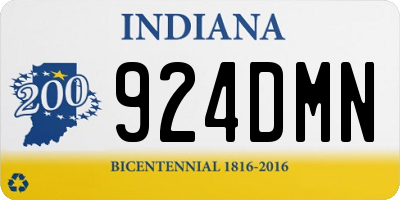 IN license plate 924DMN