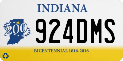 IN license plate 924DMS