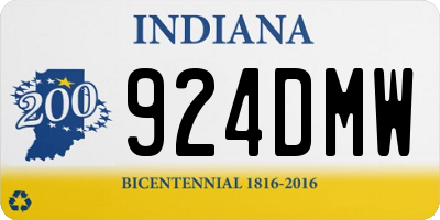 IN license plate 924DMW