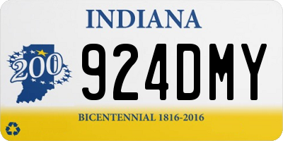 IN license plate 924DMY