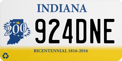 IN license plate 924DNE