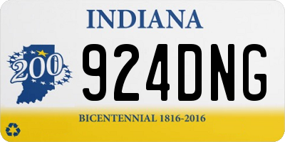 IN license plate 924DNG