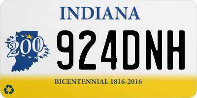 IN license plate 924DNH