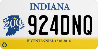 IN license plate 924DNQ