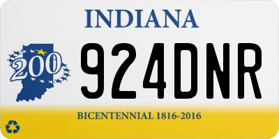 IN license plate 924DNR