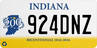 IN license plate 924DNZ