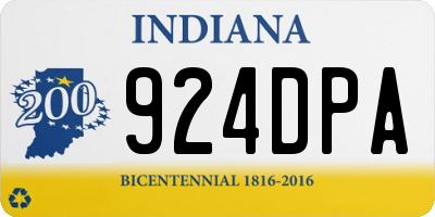 IN license plate 924DPA