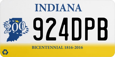 IN license plate 924DPB