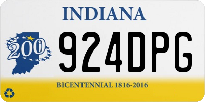 IN license plate 924DPG