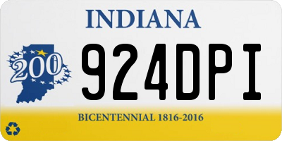 IN license plate 924DPI