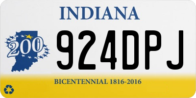 IN license plate 924DPJ