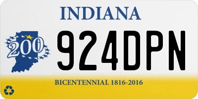 IN license plate 924DPN