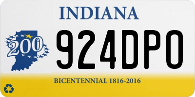 IN license plate 924DPO