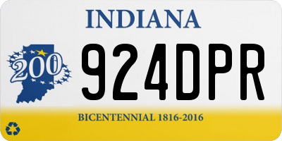 IN license plate 924DPR
