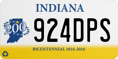 IN license plate 924DPS