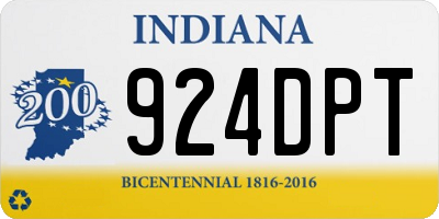 IN license plate 924DPT