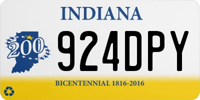 IN license plate 924DPY