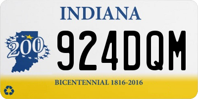 IN license plate 924DQM