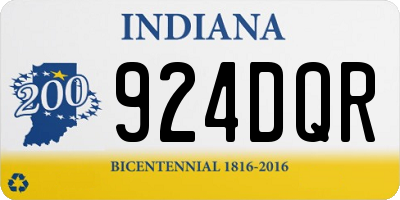 IN license plate 924DQR