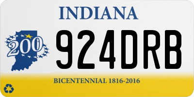IN license plate 924DRB