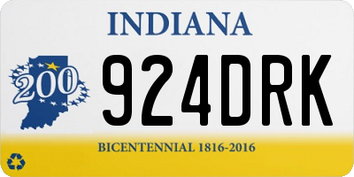 IN license plate 924DRK