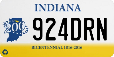 IN license plate 924DRN