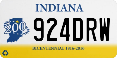 IN license plate 924DRW