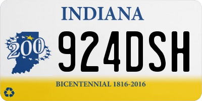 IN license plate 924DSH