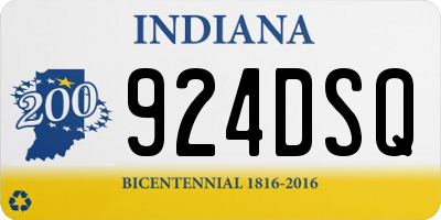 IN license plate 924DSQ
