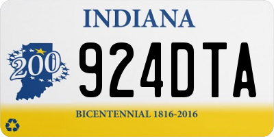 IN license plate 924DTA