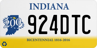 IN license plate 924DTC