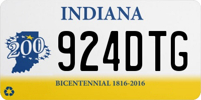 IN license plate 924DTG