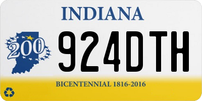 IN license plate 924DTH