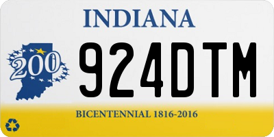 IN license plate 924DTM