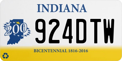 IN license plate 924DTW