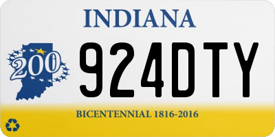 IN license plate 924DTY