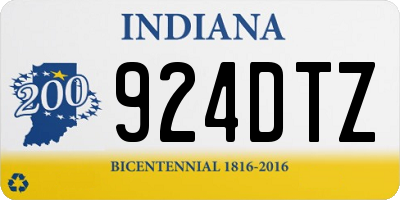 IN license plate 924DTZ